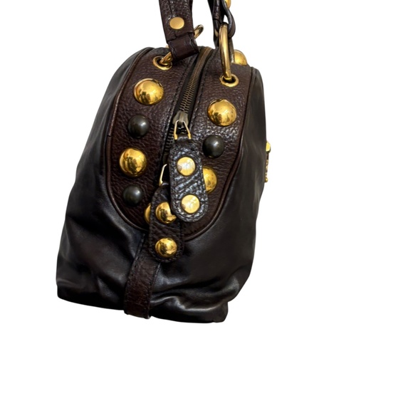 Gucci 209600 hysteria babouska brown leather dome satchel with gold heart RARE - Picture 4 of 15